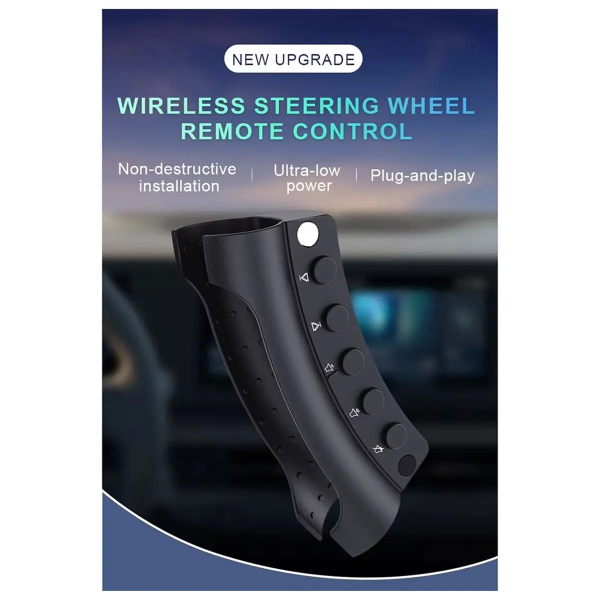 Dynamic Wireless Control Steering Wheel Buttons 10 Keys Multifunctional Universal Fit Car Radio DVD Navigation Player Controller