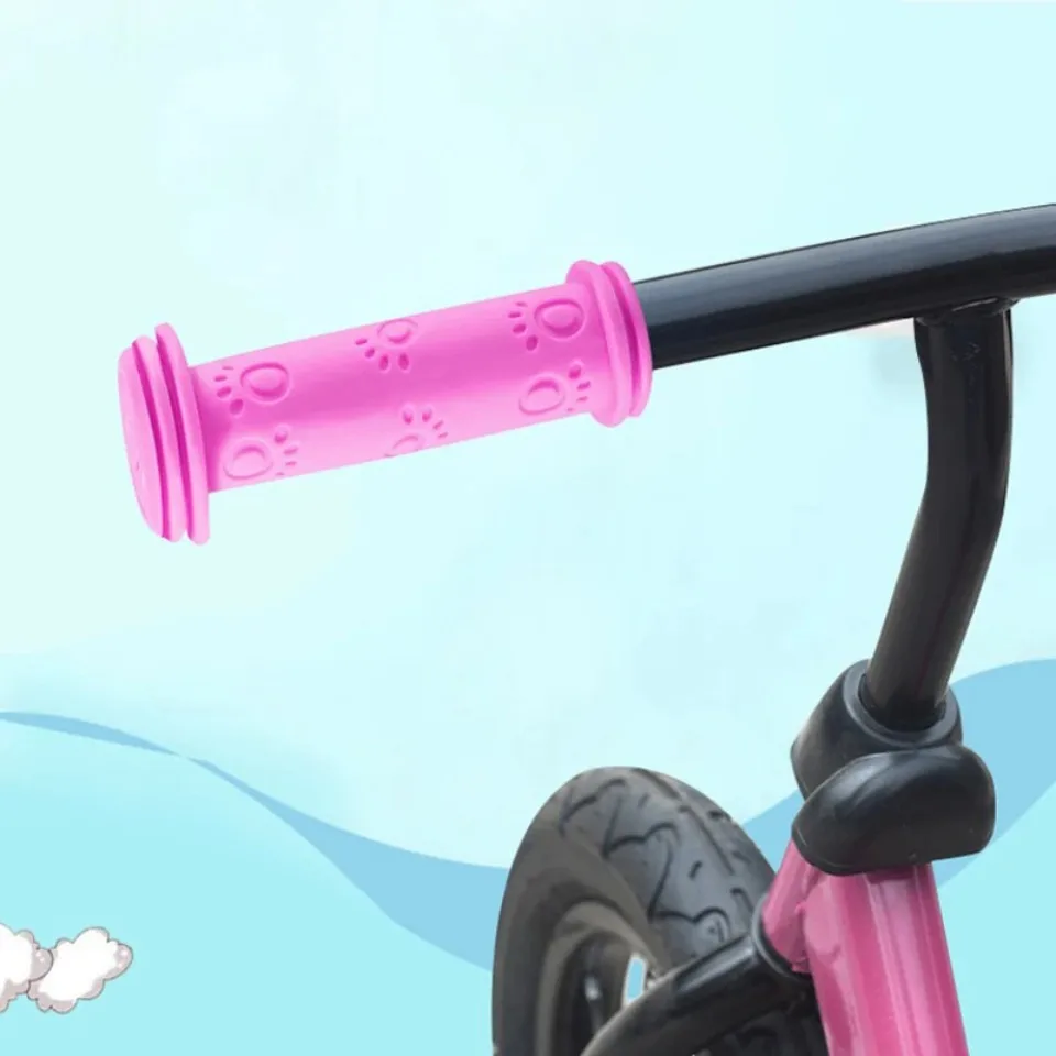 1 Pair Scooter Child Kids Bicycle Grip Anti-Slip Handlebar 22MM Silica-Gel Material Holes Children Bike Accessory Anti-skid image 3
