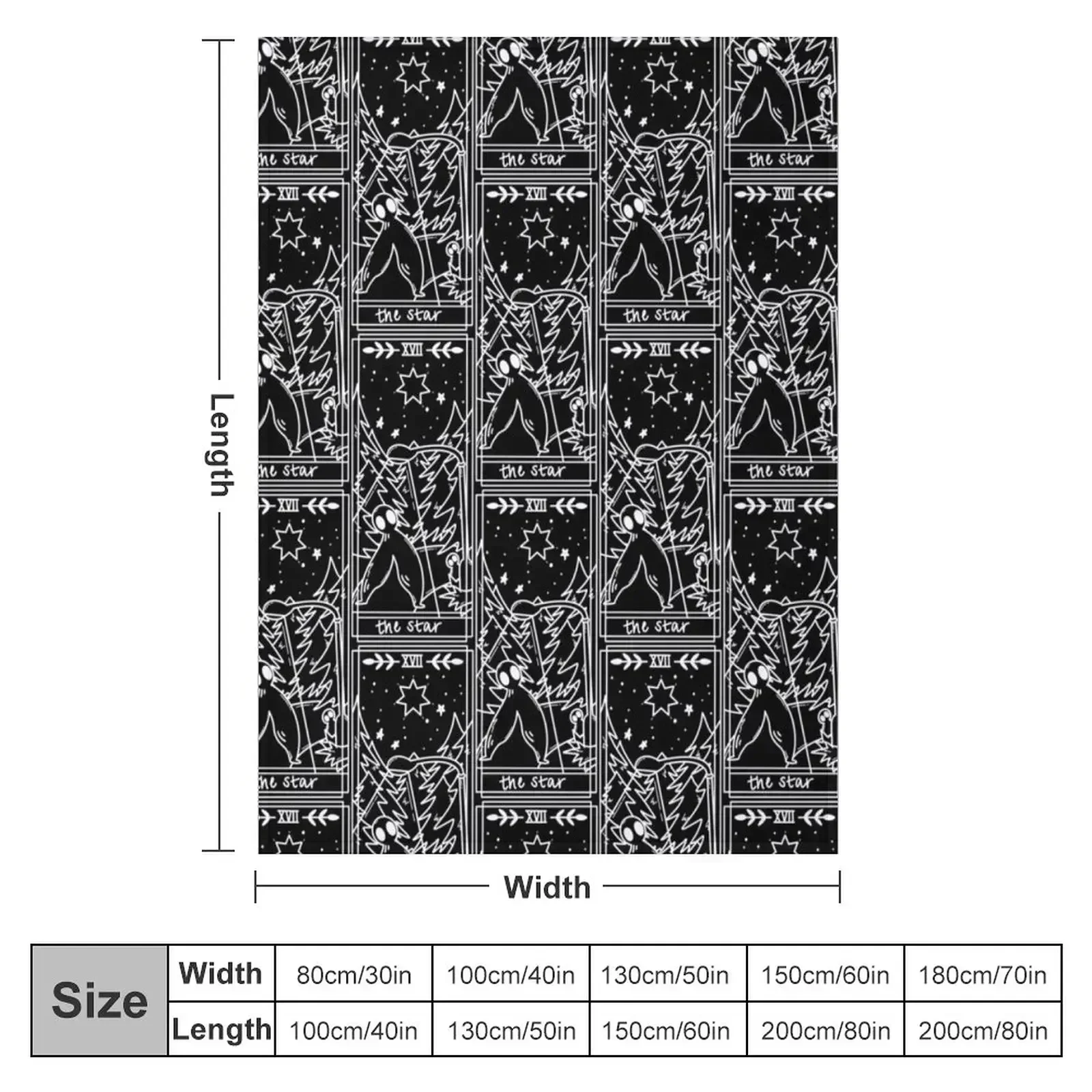 Fresno Nightcrawlers - The Star / Cryptid Cutie Tarot Throw Blanket couch cozy soft plush fuzzy picnic outdoor blanket