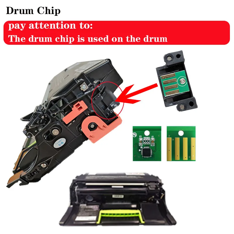 50F0Z00/50F0ZA0/24F0030/24FG030 Drum Chip for Lexmark MX310/MS312dn/MS315dn/MS317/MS417/MS517/MS617/MS410/MS415dn/MX317/MX417