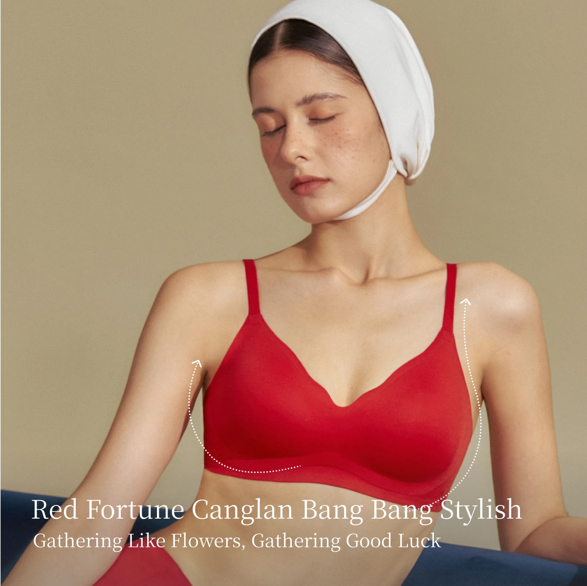 SUJIIN-sujetadores rojos inalámbricos para mujer, sujetador Sexy de realce sin costuras, Bralette fino y suave cómodo para mujer