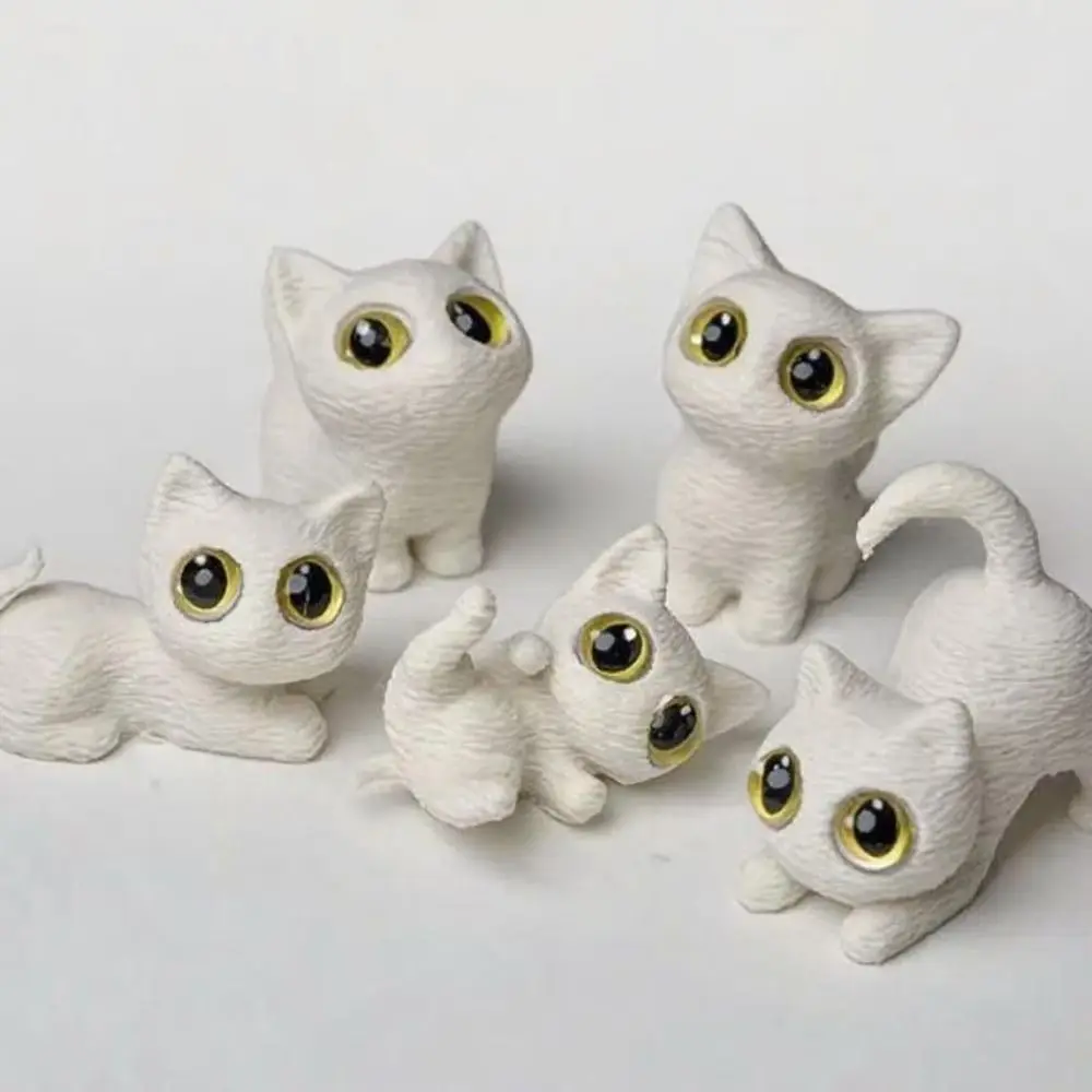 PLA-figura de gato de Halloween, adorno artesanal, figuras de gatos impresas en 3D, modelo divertido, manualidades de micropaisaje