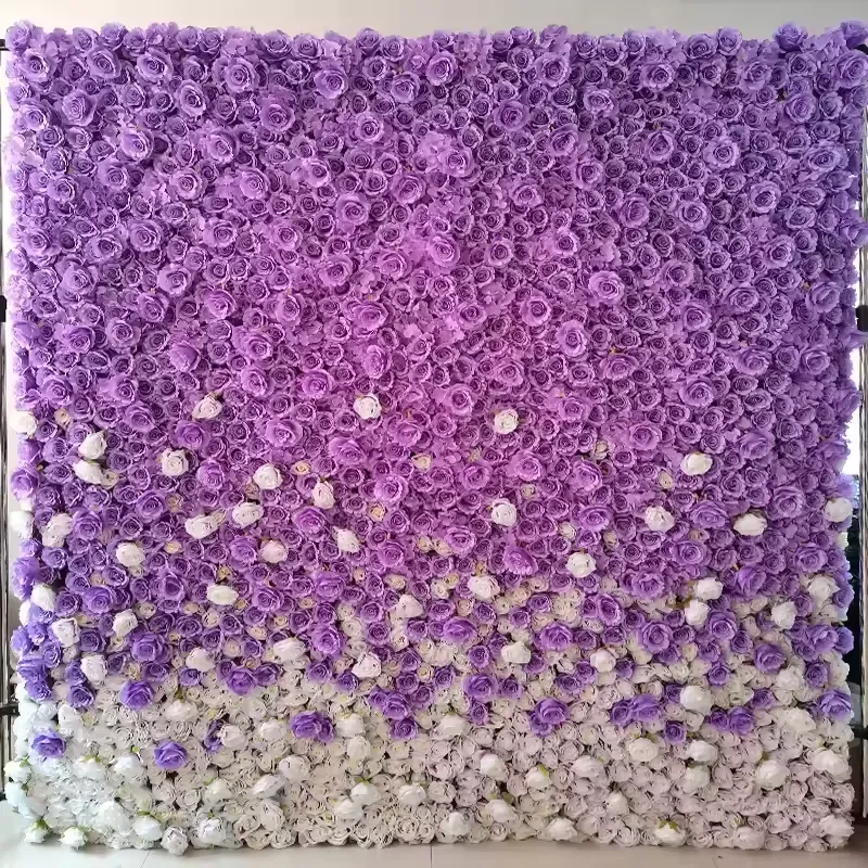 Custom Artificial Flower Wall Panel for Wedding Event Backdrop Garden Home Party Decoration Faux Floral Background Display