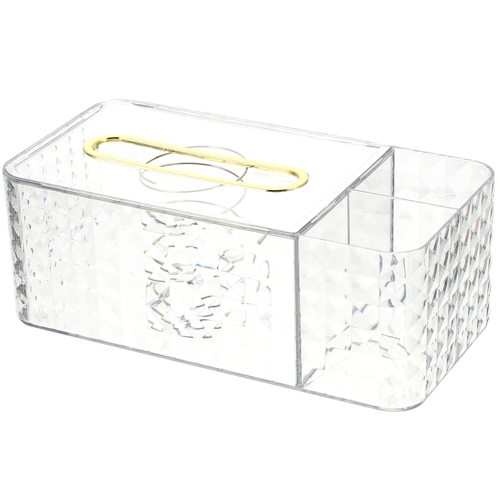 

Spring Tissue Box Transparent Clear Paper Towel Holder Desktop Storage Container Home Office Organizer Multi-Use Napkin Case