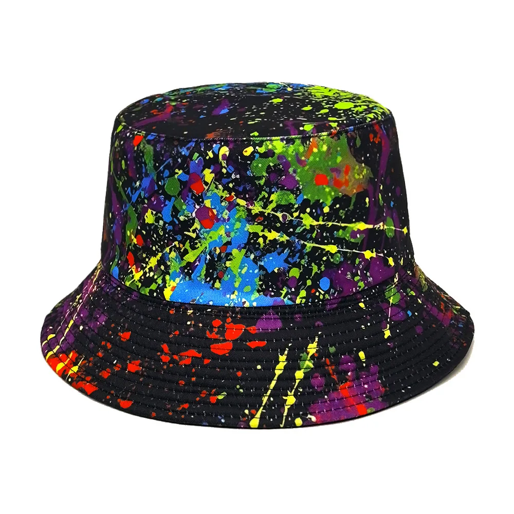 Sombrero de Pescador con Estampado de Grafiti de Moda, Estilo Hiphop, Protección Solar para el Verano, para Hombre y Mujer, Sombreros de Pescador Reversibles