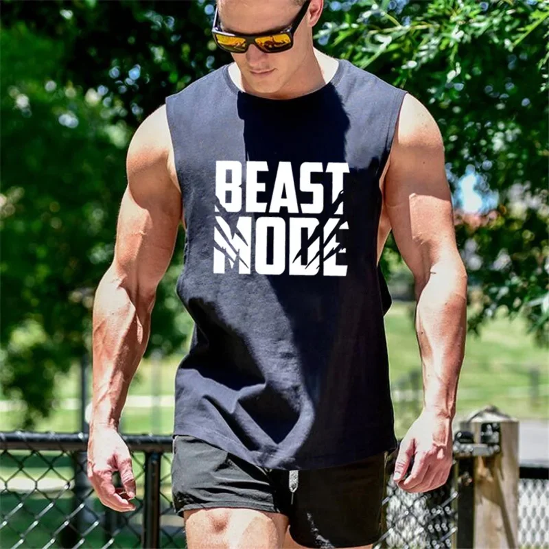 New Mens Sporting Clothing Gym Casual Tank Top Muscle Sleeveless Running Workout Cool Training Fashion Fitness Singlets