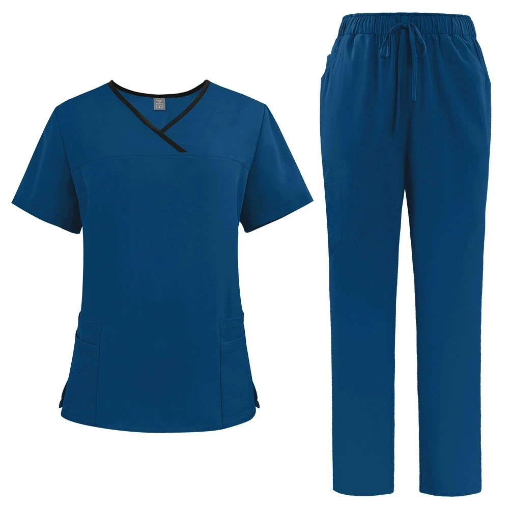 ensemble-de-blouses-d'infirmiere-classiques-accessoires-d'infirmiere-pour-hommes-uniforme-medical-vetements-chirurgicaux-dentaires-cliniques-haut-et-pantalon-vetements-de-travail-de-laboratoire-vetements-de-medecin