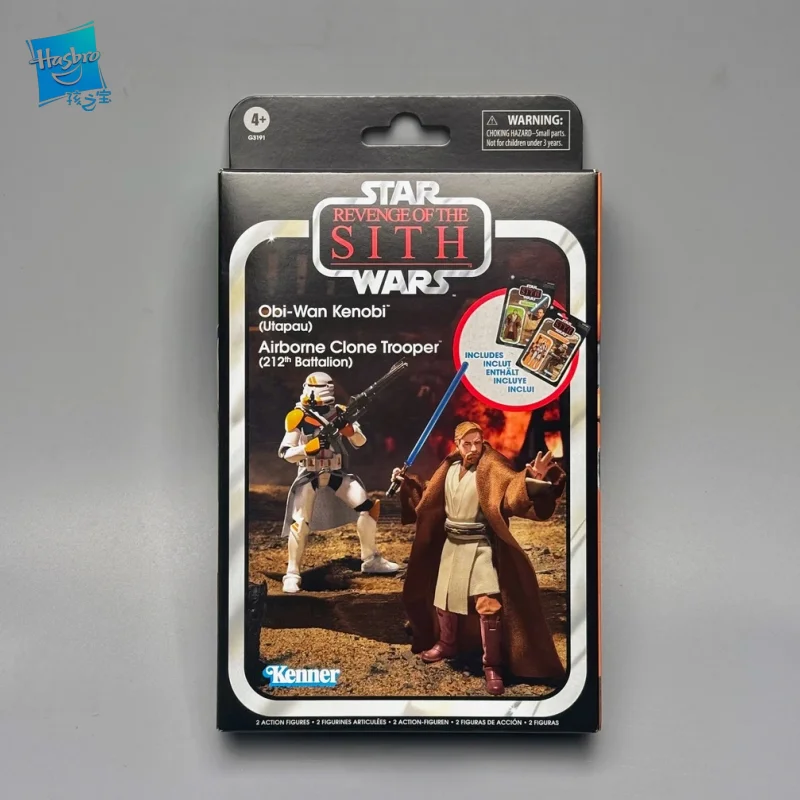 Hasbro Original STAR WARS The Vintage Collection Obi-Wan Kenobi y Clone Trooper, paquete de 2 figuras de acción de 3,75 pulgadas, modelo de juguete, regalo