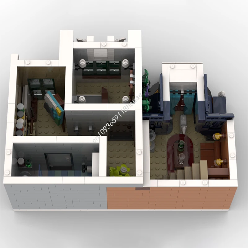 4054pcs MOC 19th Century Classici Tenement House Edifici modulari Building Blocks Giocattolo educativo di Natale Regalo creativo