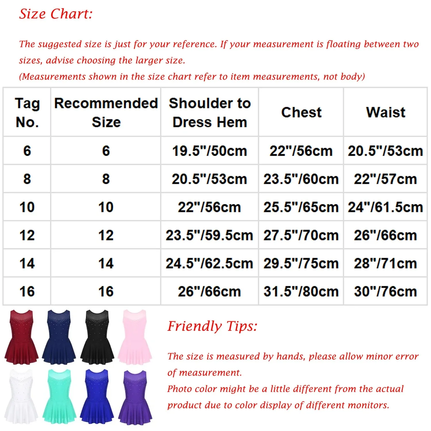 Kids Girls Figure Skating Dress Shiny Rhinestone Mesh Sheer Tutu Ballet Gymnastics Leotard Dress Ballroom Performance Dancewear