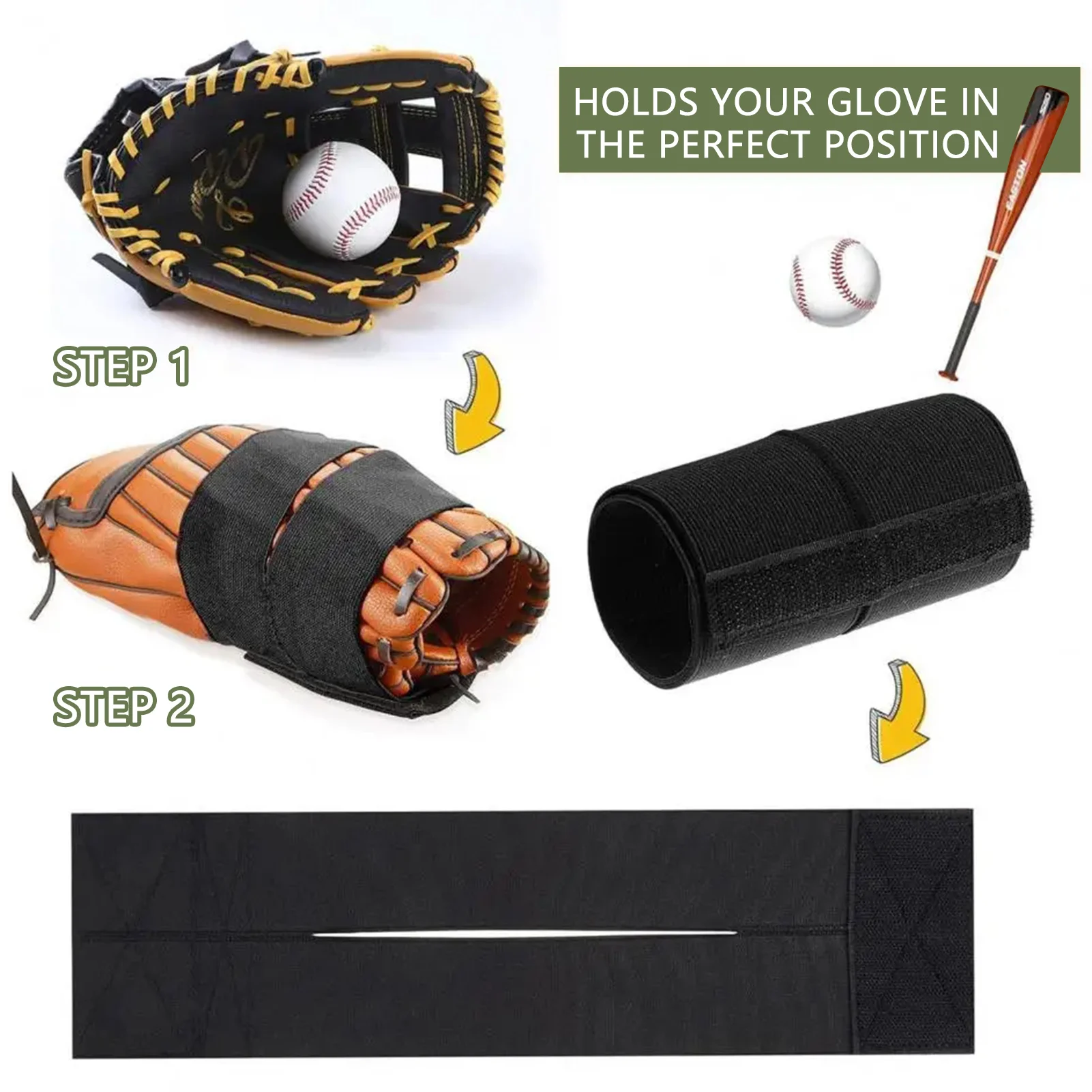 Softball Glove Fixing Wrap Helps Speed Up Break-in Process Easy Quick to Put On Strap Accessories for Most Gloves