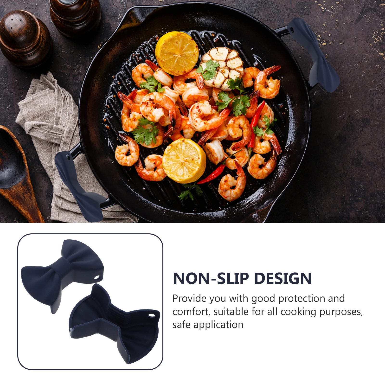 

4pcs Butterfly Bowknot Silicone Heat Resistant Kitchen Clips For Cooking Baking Anti-Scalding Pot Holders Home Supplies