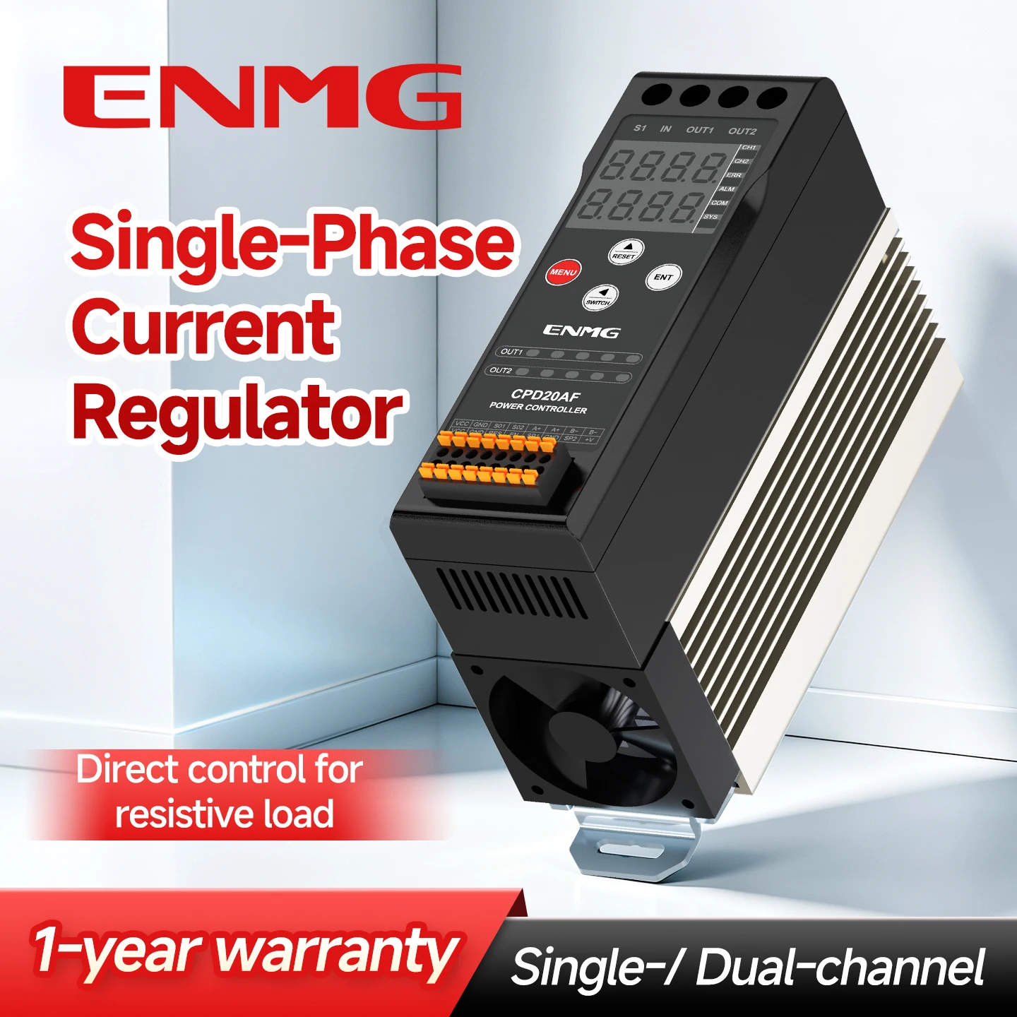 ENMG CPS CPD Single Phase Power Regulator Digital Display Dual Channel Slim Heat Dissipation Over Temperature Protection