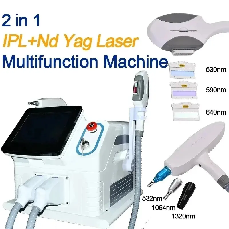 

2 In 1 Professional Laser Hair Tatoo Removal Machine IPL Pico Nd Yag OPT Laser Device With Laser Multifunction Beauty Machine