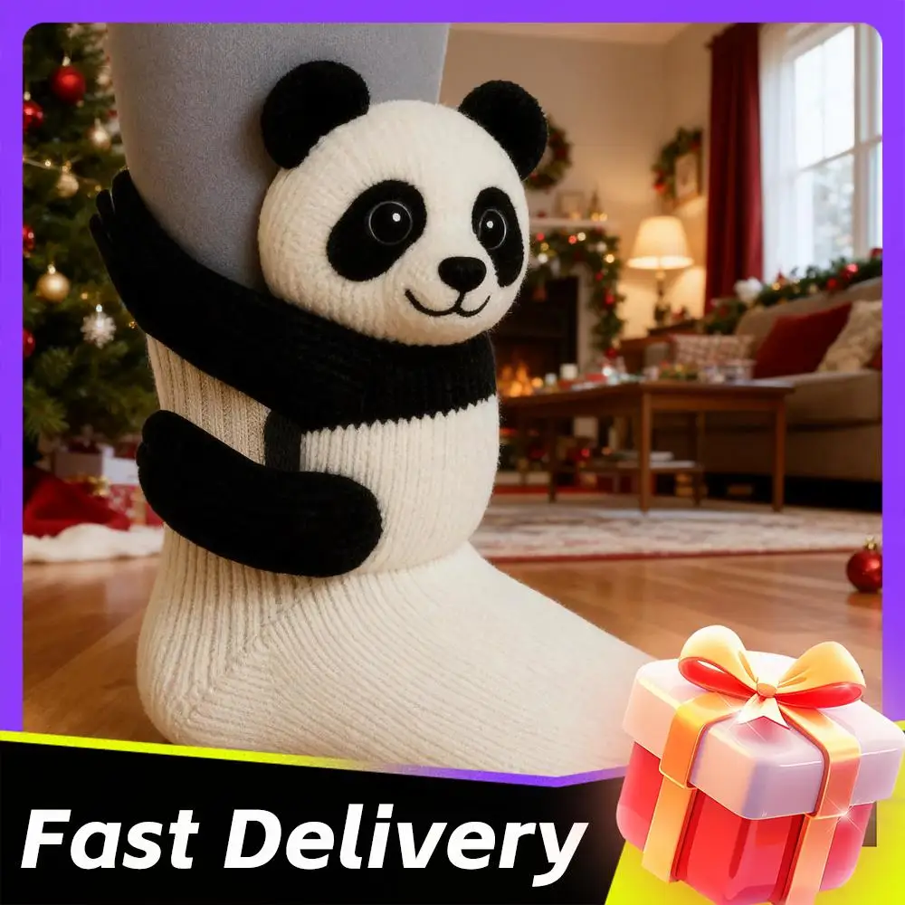 ثلاثية الأبعاد محبوك الحيوان لطيف الجوارب عيد الميلاد محبوك جوارب يمكن السير بها على الأرض الجوارب الدافئة للنساء المراهقين الاطفال المنزل الشتاء عطلة هدية الكريسماس #5