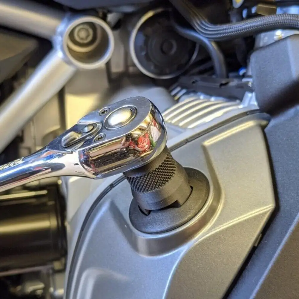 Motorcycle Car Engine Oil Filler Cap Tool Wrench Removal Black ABS For BMW R1200GS/Adventure Oil Filler Cap Socket Removal