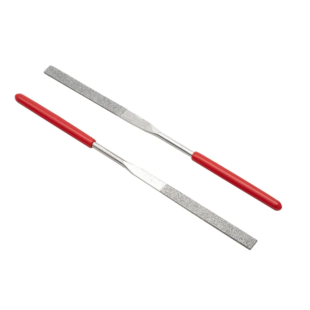 2pcs 140mm Mini Diamond Files For Metal Jeweler Stone Polishing Wood Carving Craft Double-cut Plating Needle File