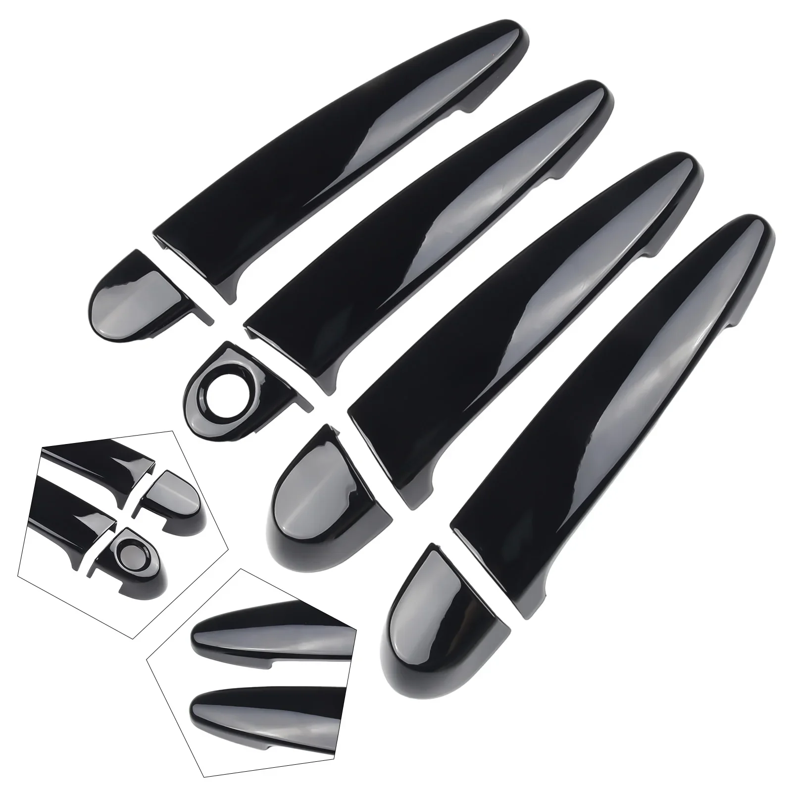 4x Gloss Black Door Handle Cover For BMW E87/E90/E91/E92/E93/f30 X1 X2 X3 X4 X6 328d XDrive 330i 2005-2019 Car Part