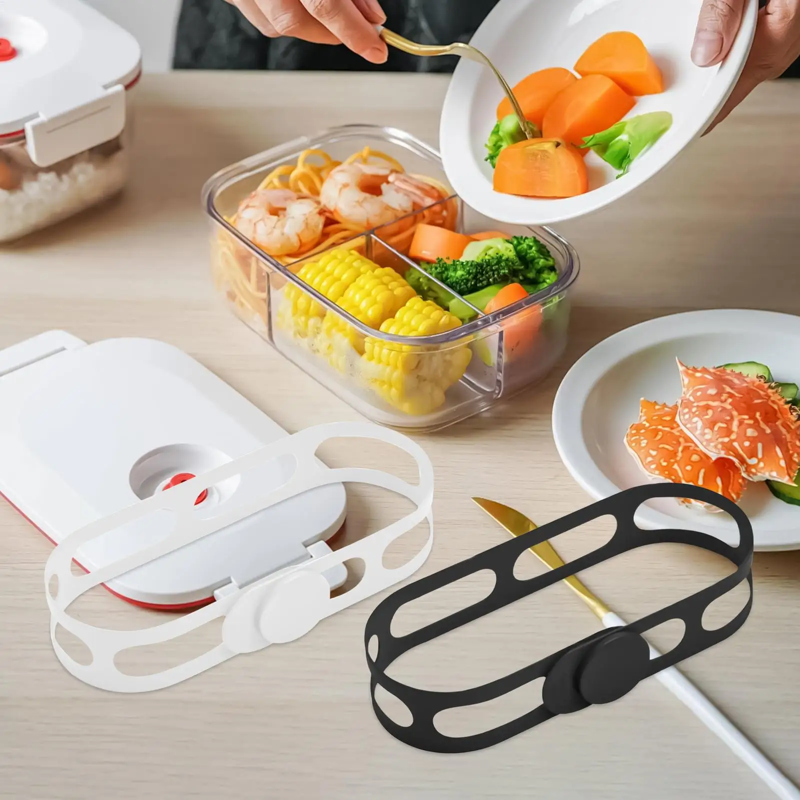 Silicone Strap 21 Inches Utility Straps Self-Lock Adjustable Latch Holder Cords for Outdoor Travel Curtains Cabinets Bathroom