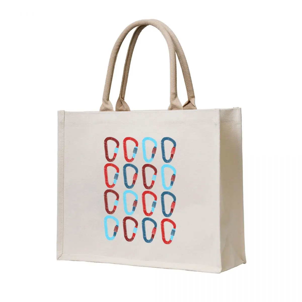 

Red n' Blue Carabiner Pattern Tote Bag free delivery bags Eco bag bags for women