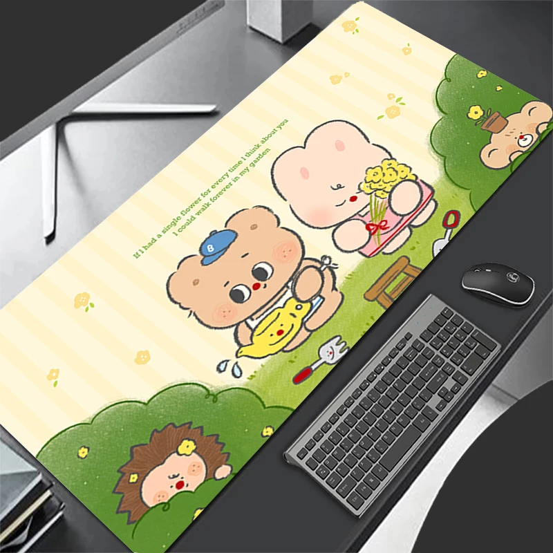 Mousepad Pattern Game Pad Rubber Mouse Pad PC Accessories Desk Mat Non Slip Cute Table Mat Gamer Cabinet Baby Bear Keyboard Pad