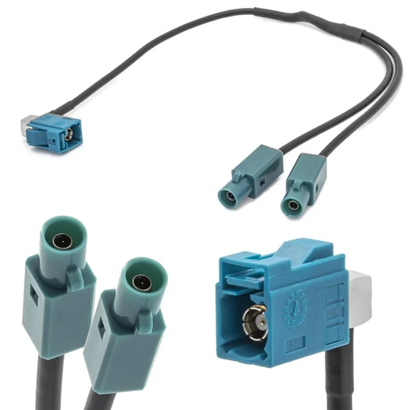 AU61-Radio Y-Antenne Adapter Een Fakra Vrouw Naar Twee Fakra Mannelijke Conversie Kabel Antenne Adapter Connector Voor VW/