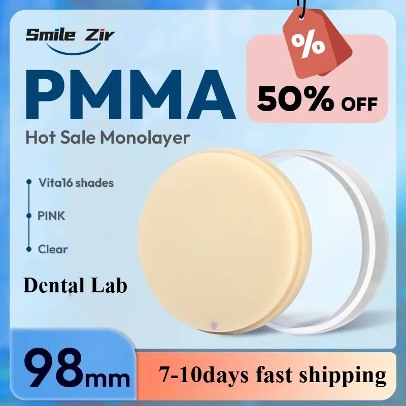 

Стоматологический однослойный диск из ПММА, 98 мм, Preshade, монохромный смоляный диск CAM/CAD VITA, 16 цветов, для стоматологических лабораторий, материалов для стоматолога