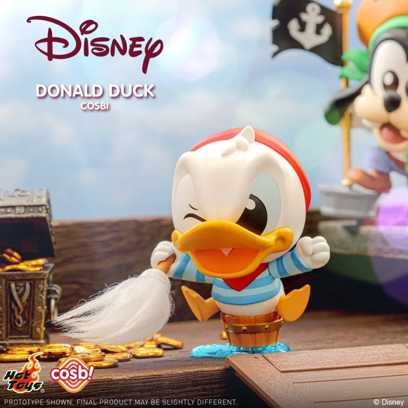 Original Hot Toys Mickey Mouse And Friends Pirate Series Blind Box Anime Figure Desktop Model  Mini Figure Cosbi Collection Gift