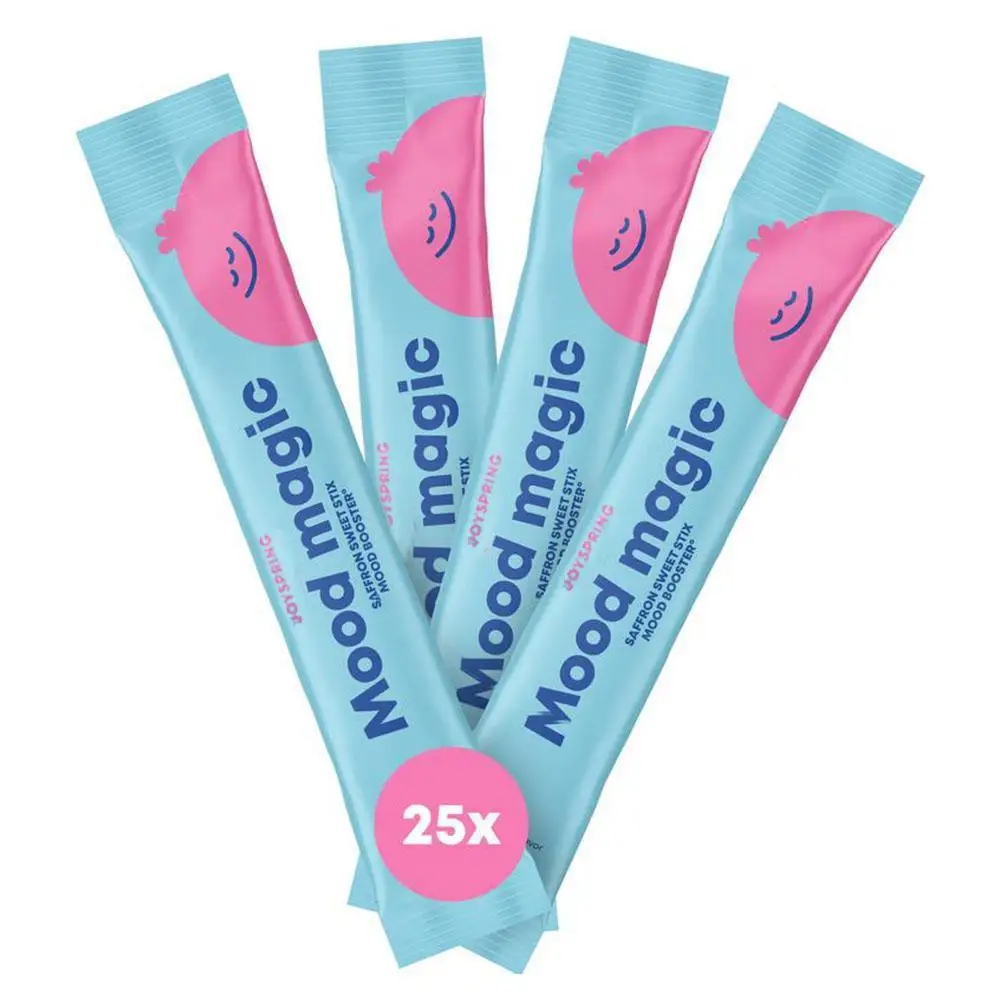 25 قطعة/صندوق النساء الزعفران الملحق مسحوق حزمة المزاج شريط الطاقة يحسن المزاج بشكل فعال يخفف التوتر ويعزز المزاج