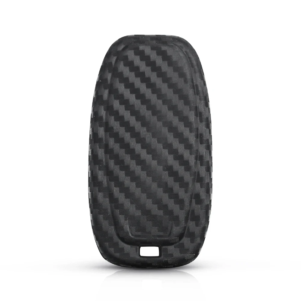 KEYYOU For Audi B6 B7 B8 A4 A5 A6 A7 A8 Q5 Q7 R8 TT S5 S6 S8 Carbon Silicone Fiber Remote Smart Car Key Case Cover Bag For Audi - view 6