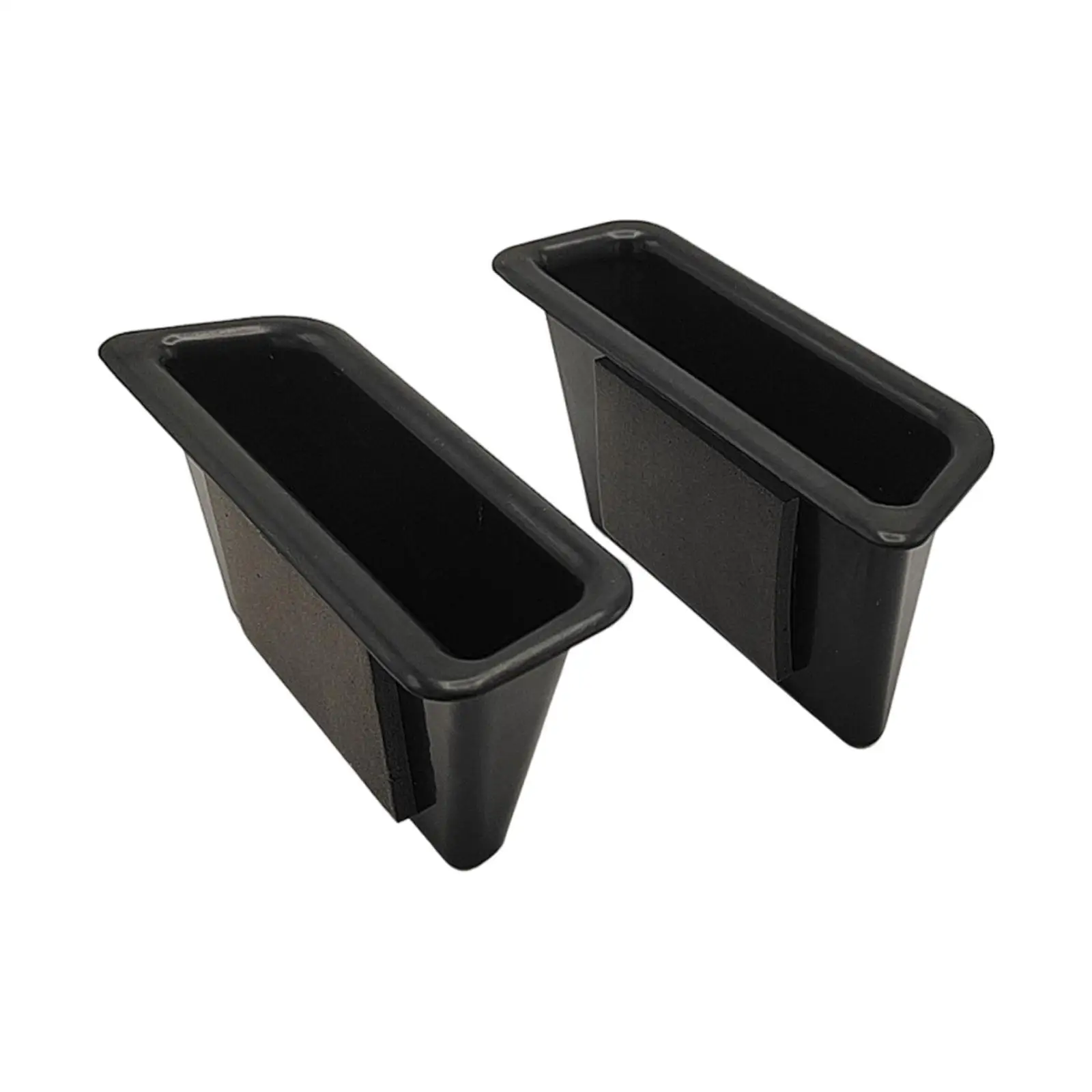 2 Pieces Door Side Storage Box Black Grab Handle Storage Box Convenient