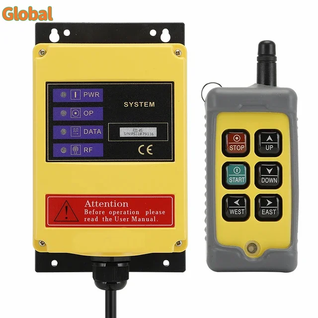 F21-4S 4 buttons singIe speed industrial Wireless Radio Crane Remote Control switches Hoist track crane Lift controller