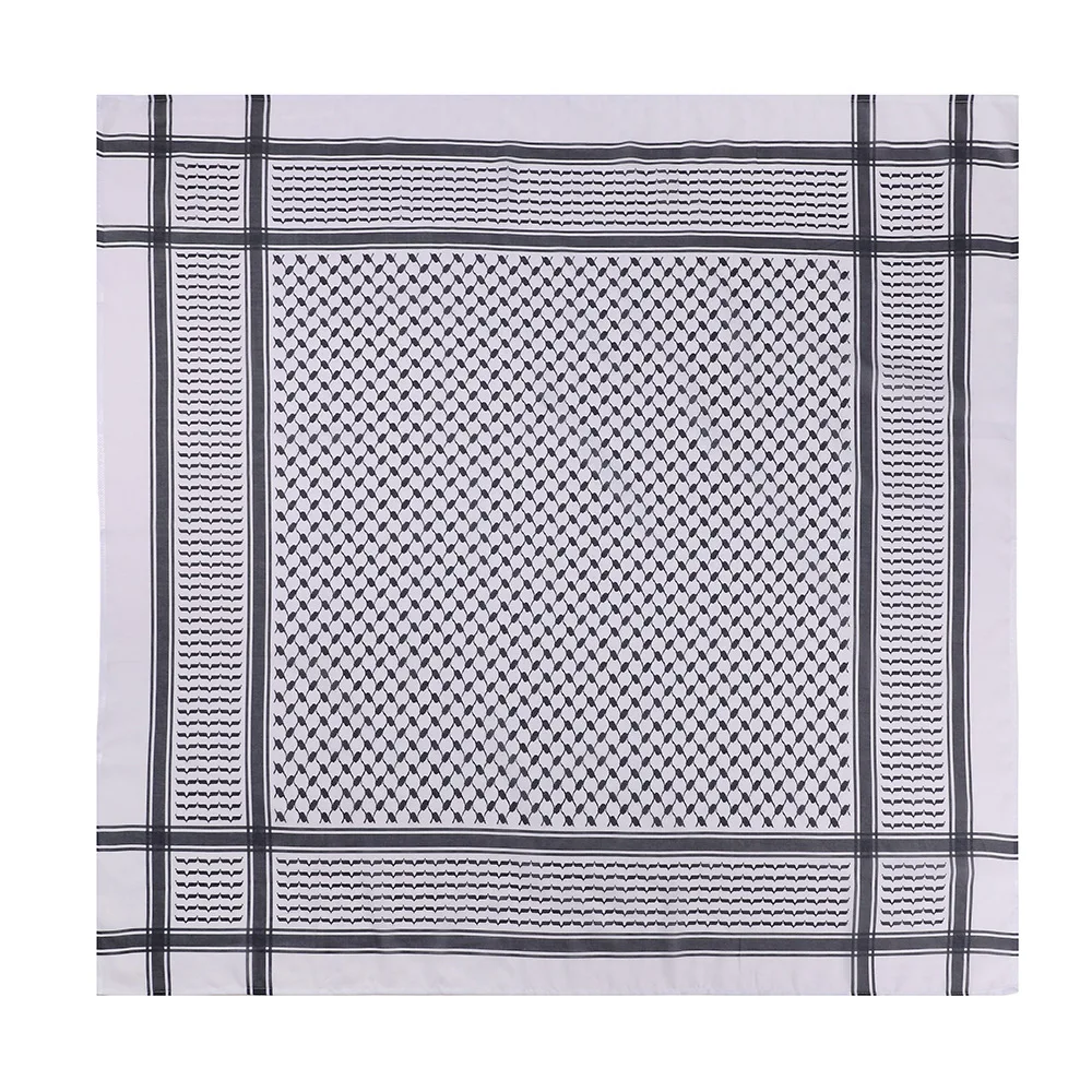 2026 New Arab Plain Hijab Scarf Thin Breathable Turban Keffiyeh Middle East Man Square Scarf Bandana Headband Muslim Veil view 5