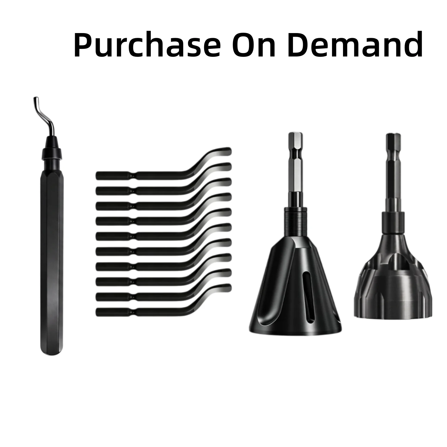 Deburring Tool Set 3-20mm 5-25mm External Chamfer Tool Deburing Handle with 11PCS Blades for External Chamfers Screws Bolts Pipe