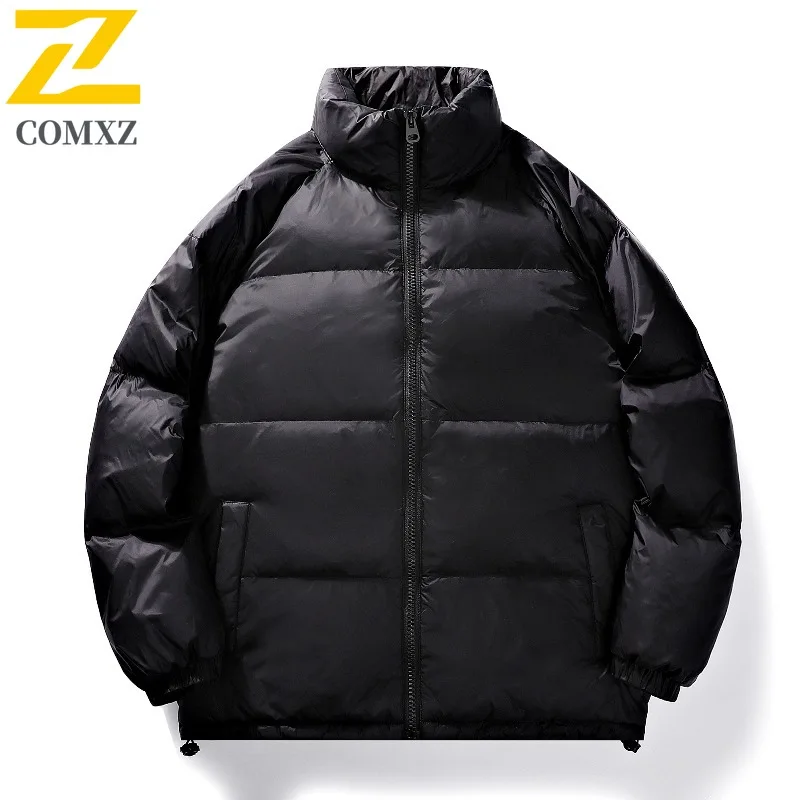 Men Outdoor Sports Windbreaker Winter Coat Thickened Cotton-Padded Jacket Waterproof Windproof Fleece Lined Thermal Outerwear