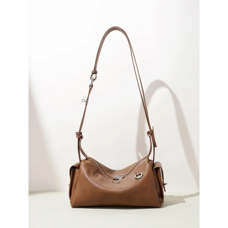 

New Retro Pillow Bag for Women Fashionable Versatile Camera Bag Commuting Light Luxury Genuine Leather Women's Crossbody Bag