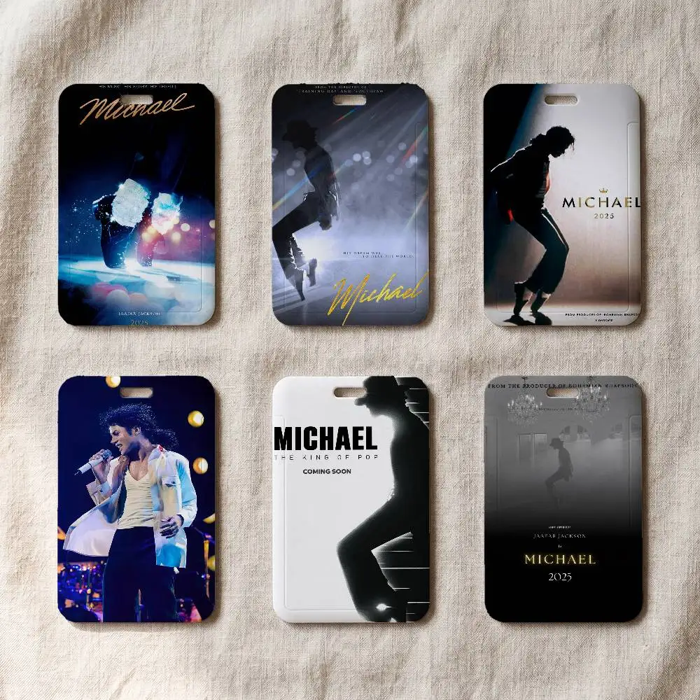 M-Michael Movie 2025 Vintage Portable Office Staff Badge Card Cover Lanyard Card Case