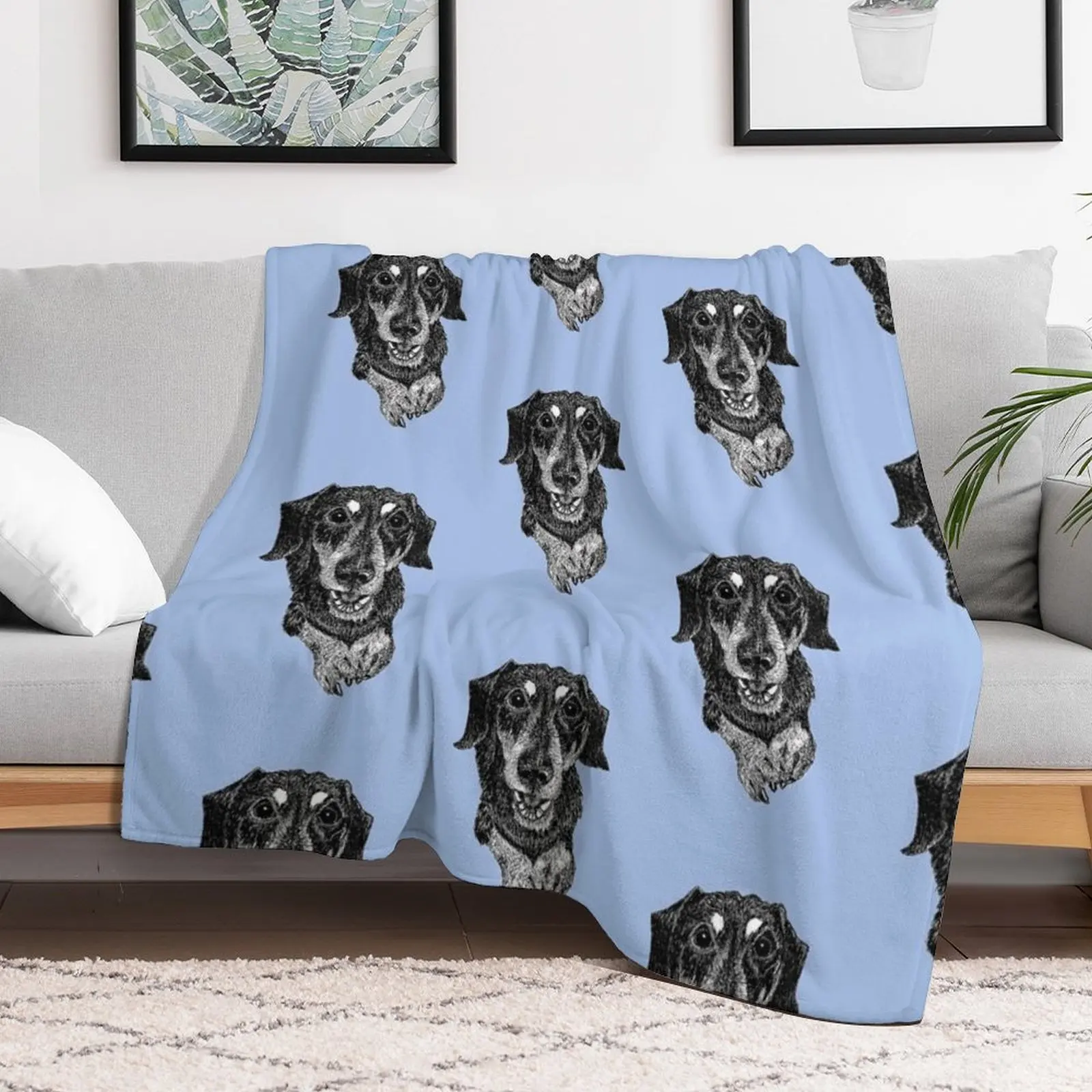 Rosie the Dachshund Throw Blanket christmas gifts decorative Blankets