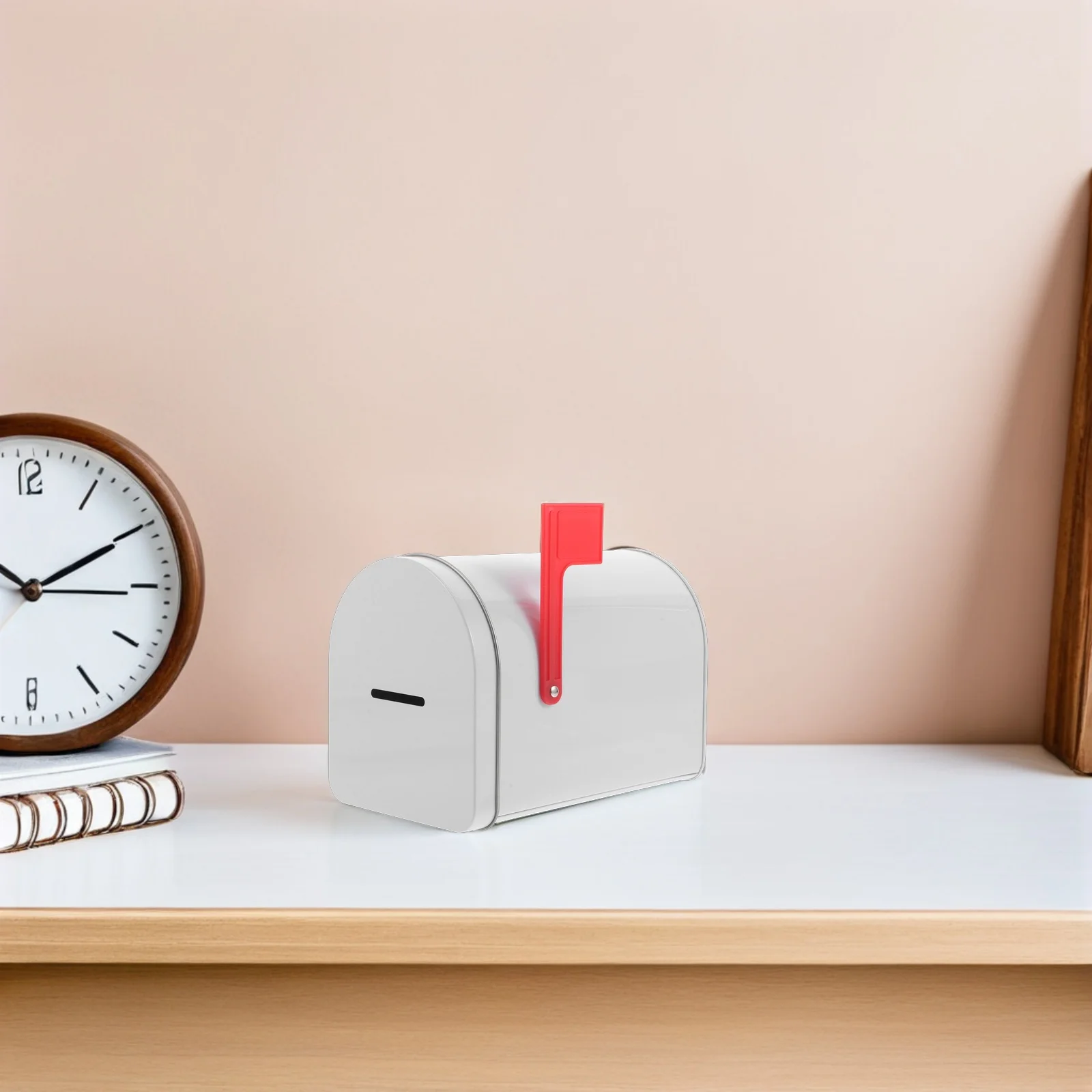 

2Pcs Metal Money Box Festive Christmas Tin Mailbox for Coin Collection Bank Cookie Treats Storage Vintage Style Decor