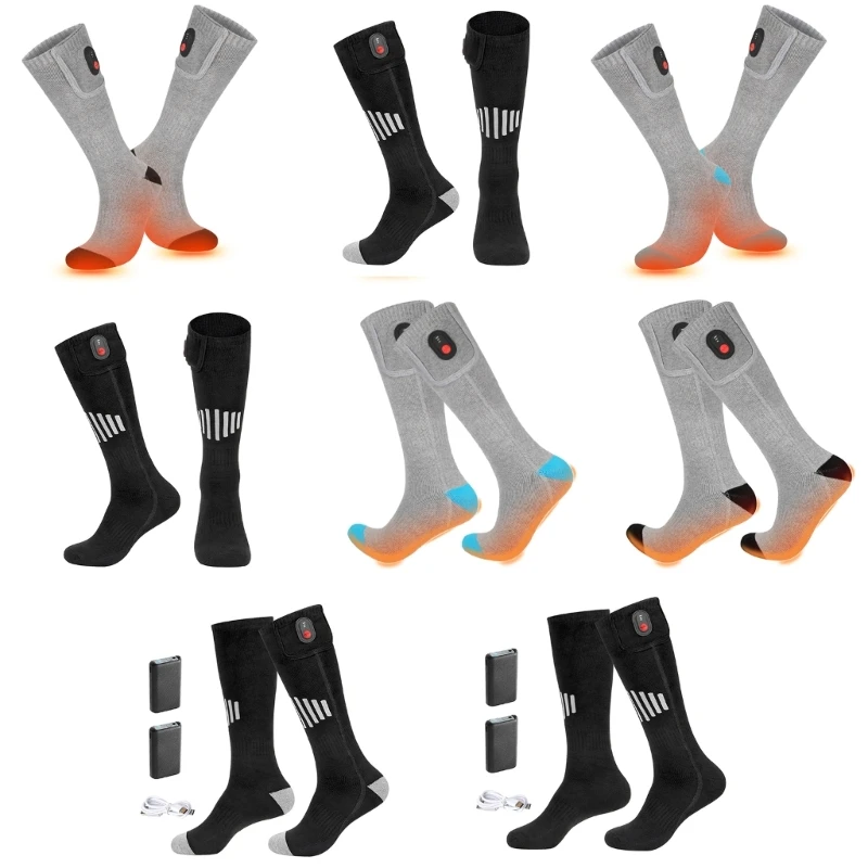 

Winter Foot Warmer Heated Socks Suitable for Skiing Cycling Hunting Rechargeable M6CD