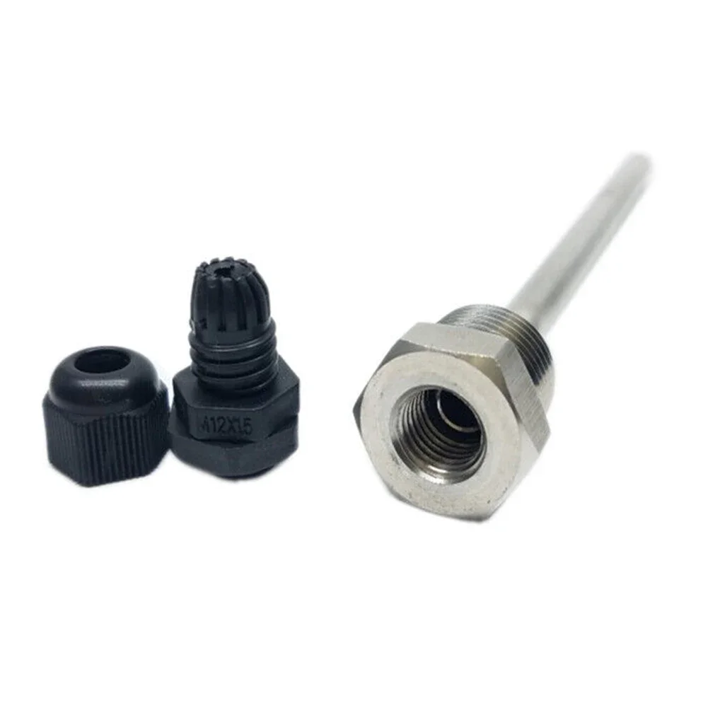 Adaptador de termocélula de acero inoxidable 304, rosca DN15 de 1/2G para Sensor de temperatura, 30-200mm, 250 Celsius, piezas de herramientas de calefacción
