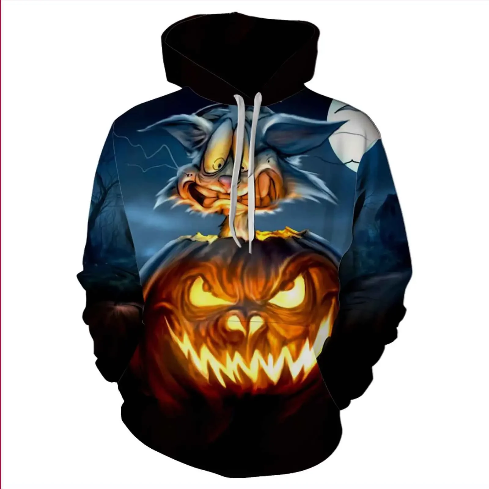 

Autumn/Winter Men's and Women's Long Sleeve Hoodie 3D Printed Hoodie Halloween Flame Hoodie Casual Fashion Graphic Sweatshirt