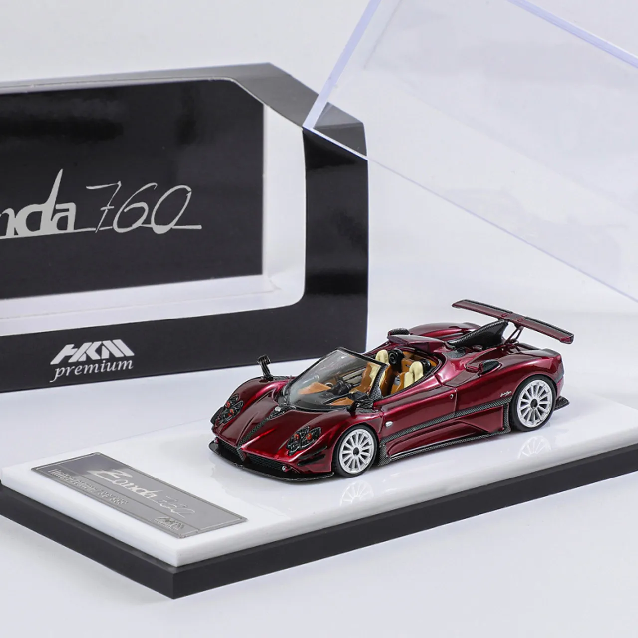 Modellino Auto HKM Pagani Zonda 760 Roadster 2022 Convertibile 1:64, Simulazione Realistica ad Alta Definizione in Metallo Pressofuso, Regalo Perfetto