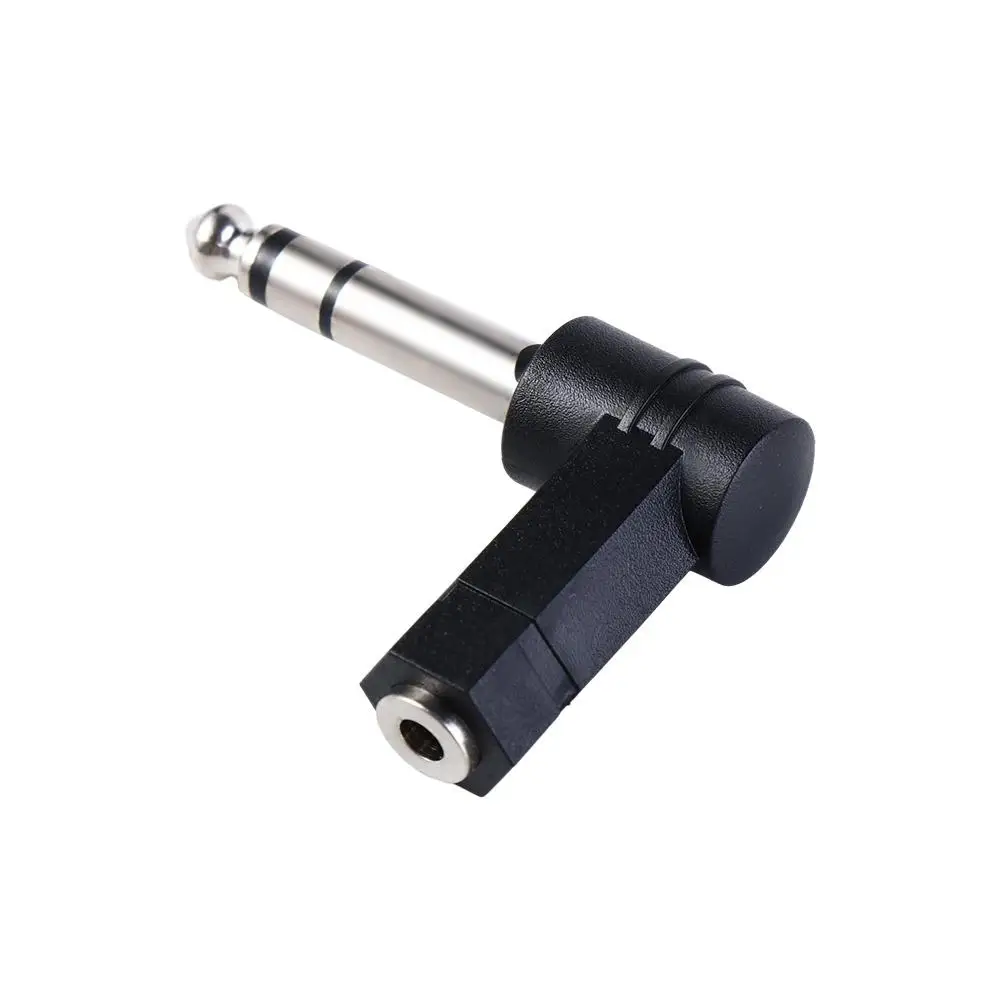 Jack 90 Degree Right Angle AUX Headphone Cable Male to Female 3.5mm TRS Connector Audio Adapter Plug 6.35mm to 3.5mm Adapter