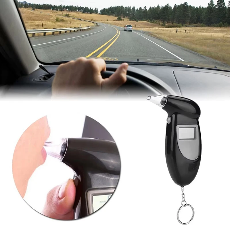 Testeur d'haleine CC professionnel avec écran LCD, alcootest, analyseur, détecteur, test, porte-clés, appareil