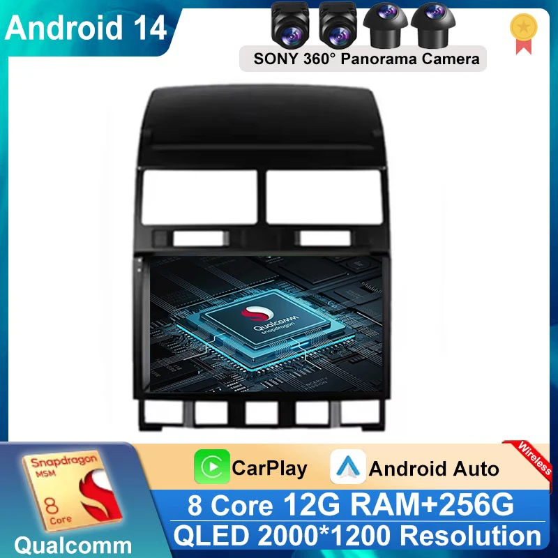 

Car Radio Android 14 For Volkswagen Touareg GP 2002 - 2010 GPS Carplay Multimedia Player Navigation Stereo Auto DSP Head Unit BT