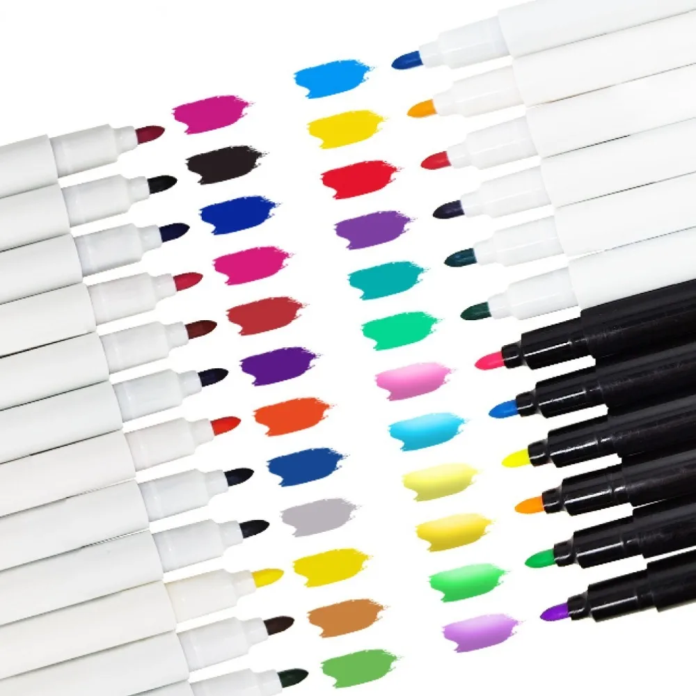 Waterdichte permanente stoffen markers Tekening Kleurvaste stof Textiel Markeerstift Schilderen Uitwisbare permanente kleurpen