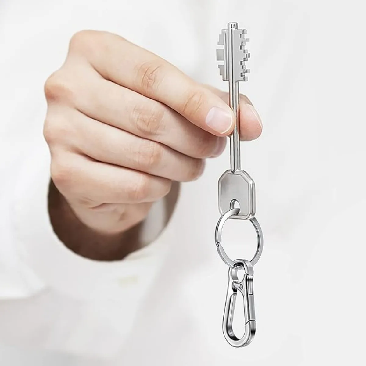 4 قطعة حلقة تسلق كليب المفاتيح حلقة تسلق معدنية شكل حلقة رئيسية كيرينغ مفتاح حامل مقاطع هوك حامل المنظم لمفاتيح السيارة مكتشف f