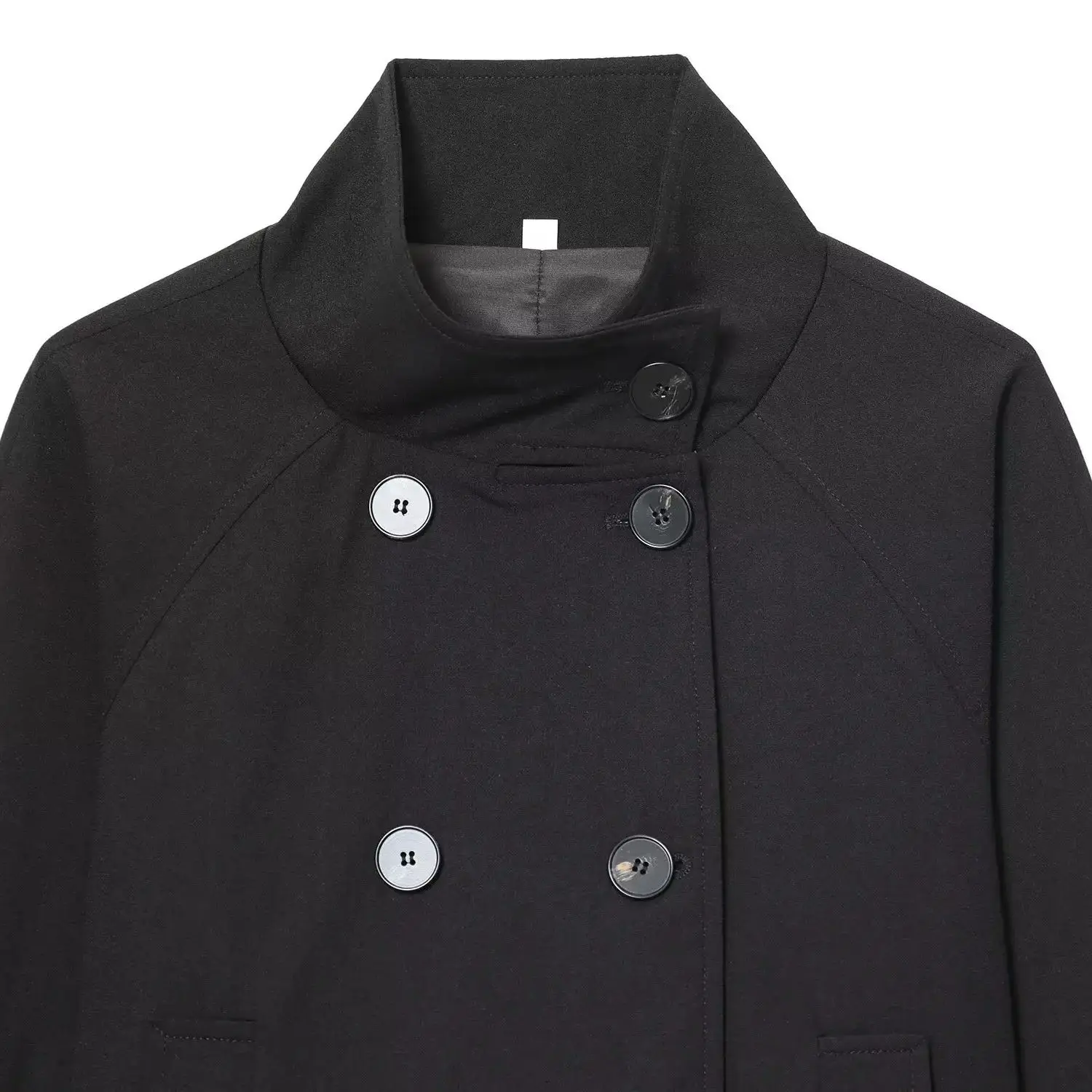 Diiyeg mulher 2025 inverno nova moda curto duplo breasted casaco chique lapela coringa manga longa casaco outerwear mujer