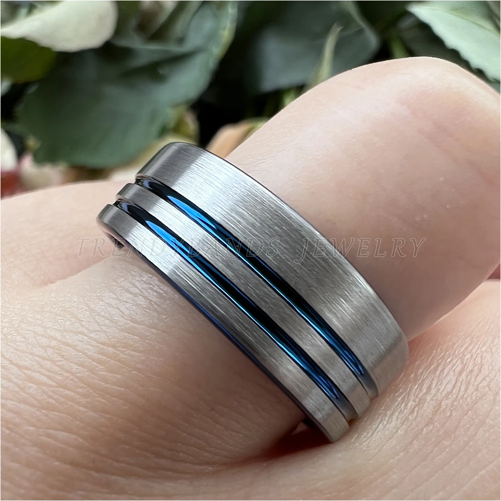 8 mm Modeschmuck, Wolframkarbid-Verlobungsring, Ehering für Männer und Frauen, bequeme Passform – Detail 15